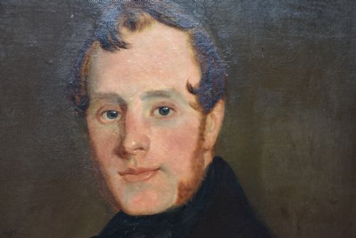 VICTORIAN PORTRAIT PAINTING OF A GENTLEMAN - ADDITIONAL PHOTO 4