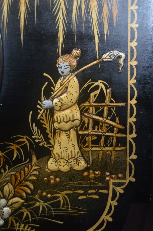 BRASS BAROMETER WITH CHINOISERIE FRAME - ADDITIONAL PHOTO 2
