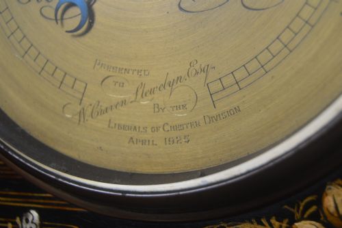 BRASS BAROMETER WITH CHINOISERIE FRAME - ADDITIONAL PHOTO 4
