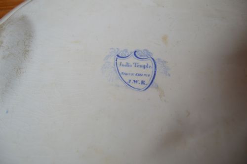 JOHN WILLIAM RIDGWAY INDIA TEMPLE BLUE WHITE MEAT CHARGER SAI3076 - ADDITIONAL PHOTO 7