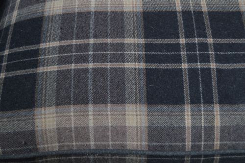 FRENCH OVER SIZED WALNUT TARTAN ARMCHAIR - ADDITIONAL PHOTO 4