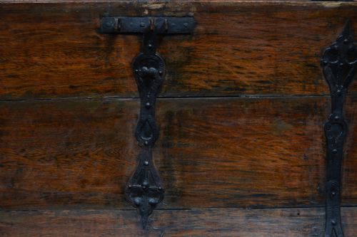 OAK COFFER STORAGE BLANKET BOX - ADDITIONAL PHOTO 6