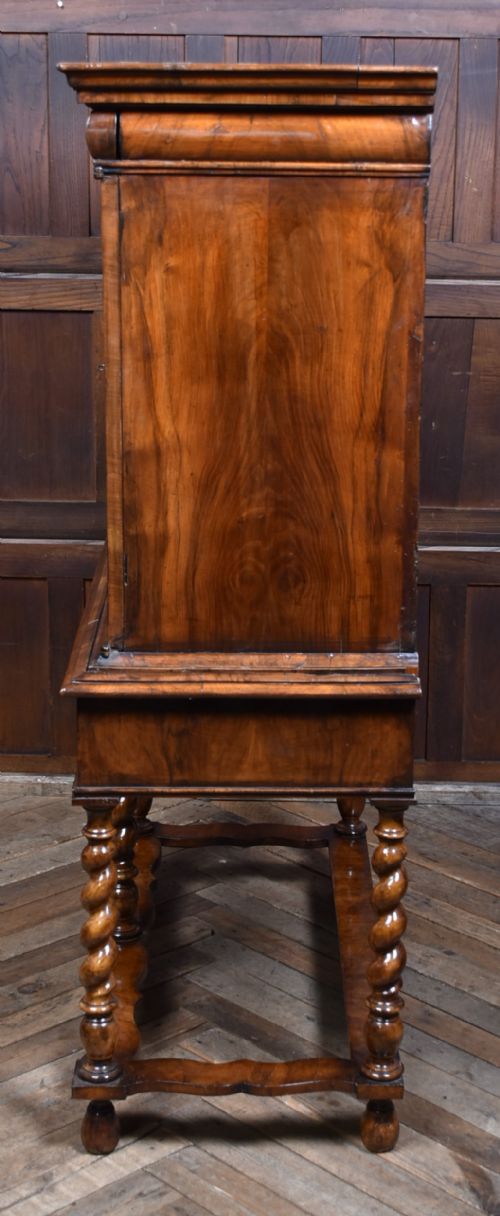 WILLIAM AND MARY WALNUT CABINET ON STAND - ADDITIONAL PHOTO 15