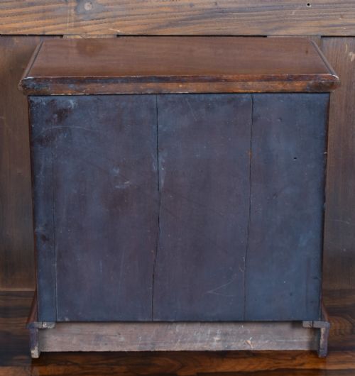 MINIATURE VICTORIAN WALNUT CHEST OF DRAWERS - ADDITIONAL PHOTO 4