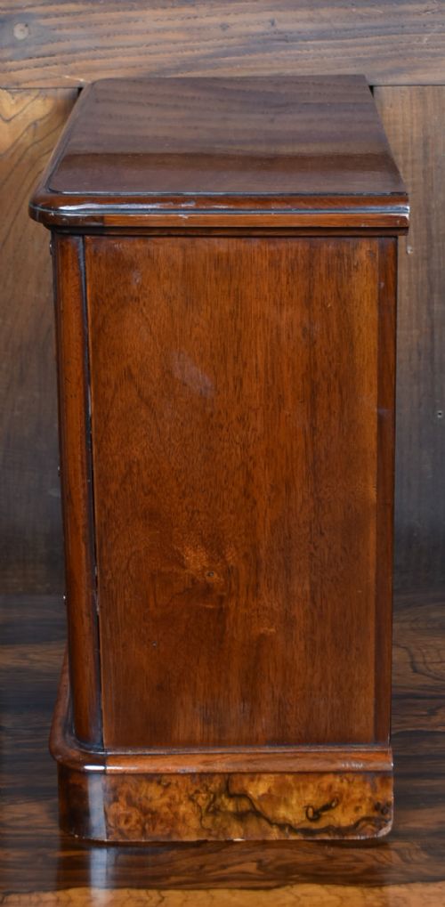 MINIATURE VICTORIAN WALNUT CHEST OF DRAWERS - ADDITIONAL PHOTO 6