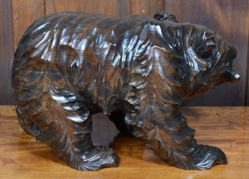 JAPANESE WOODEN BEAR CARVING KIBORI KUMA - ADDITIONAL PHOTO 2