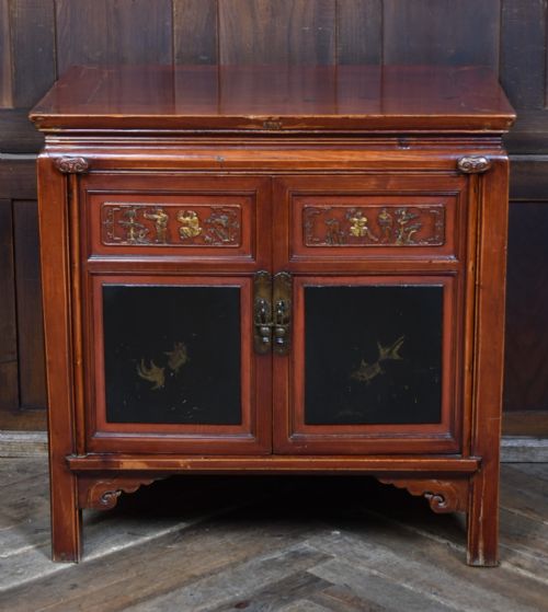 chinese lacquered cabinet - CATEGORY: ANTIQUE SIDEBOARDS - DATED 19TH CENTURY
