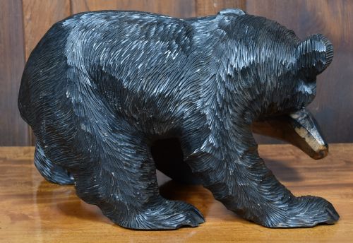 JAPANESE CARVED WOODEN BEAR KIBORI KUMA - ADDITIONAL PHOTO 4