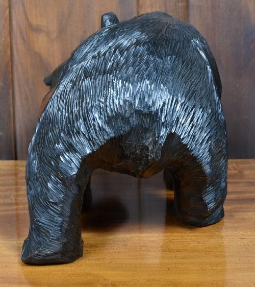 JAPANESE CARVED WOODEN BEAR KIBORI KUMA - ADDITIONAL PHOTO 5