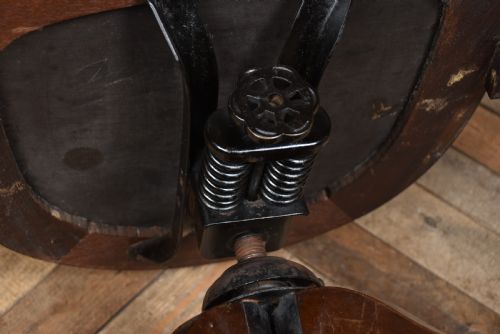 EDWARDIAN MAHOGANY SWIVEL DESK CHAIR - ADDITIONAL PHOTO 8