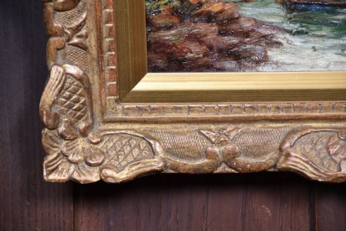 SIGNED OIL ON CANVAS CASTING OFF BY JC GRAY - ADDITIONAL PHOTO 5