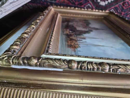 UNSIGNED OIL PAINTING OF OUDEHOOFPOORT ROTTERDAM AFTER VICKERS - ADDITIONAL PHOTO 2