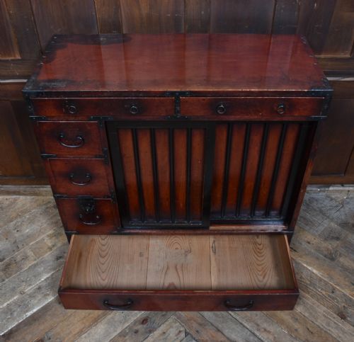 JAPANESE CHOBA TANSU MERCHANTS CHEST - ADDITIONAL PHOTO 4