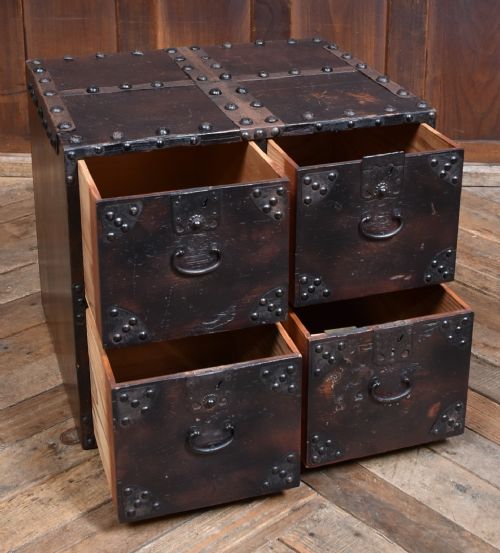JAPANESE SHIP'S TANSU CHEST - ADDITIONAL PHOTO 4