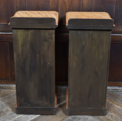 PAIR OF VICTORIAN SATIN BIRCH BEDSIDE DRAWERS - ADDITIONAL PHOTO 4