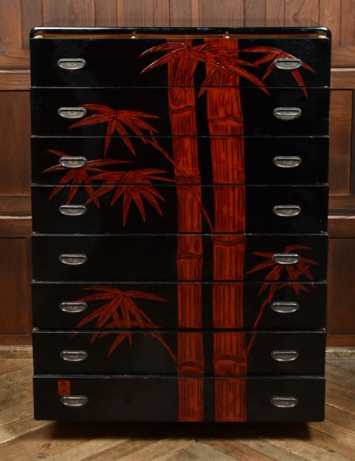 JAPANESE LACQUERED CHEST OF DRAWERS - ADDITIONAL PHOTO 6