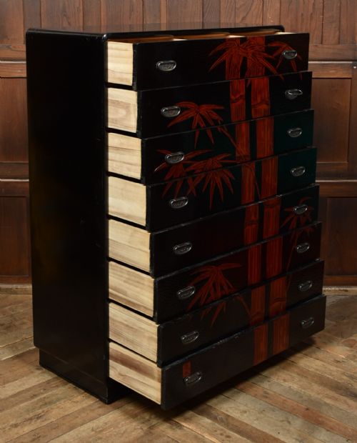 JAPANESE LACQUERED CHEST OF DRAWERS - ADDITIONAL PHOTO 8