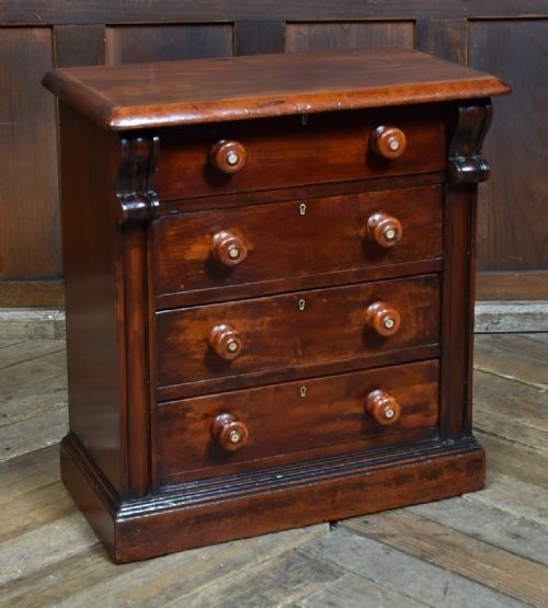 MINIATURE MAHOGANY CHEST OF DRAWERS - ADDITIONAL PHOTO 1