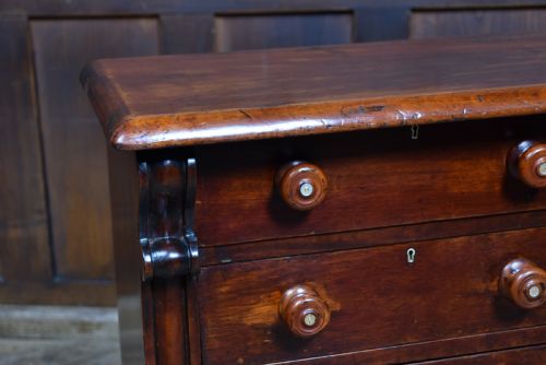 MINIATURE MAHOGANY CHEST OF DRAWERS - ADDITIONAL PHOTO 2