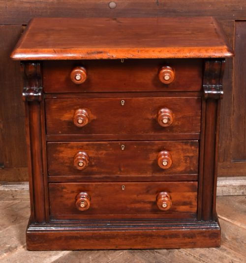 MINIATURE MAHOGANY CHEST OF DRAWERS - ADDITIONAL PHOTO 3