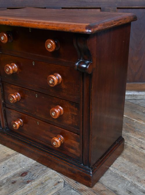 MINIATURE MAHOGANY CHEST OF DRAWERS - ADDITIONAL PHOTO 9