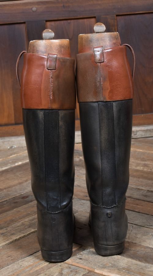 PAIR OF EDWARDIAN RIDING BOOTS WITH BOOT TREES - ADDITIONAL PHOTO 4