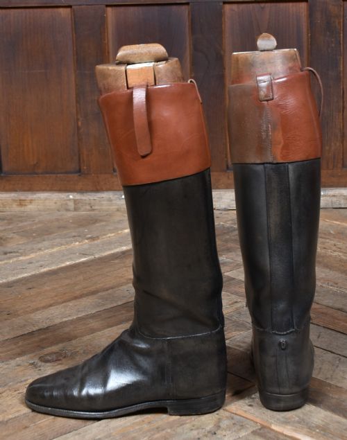 PAIR OF EDWARDIAN RIDING BOOTS WITH BOOT TREES - ADDITIONAL PHOTO 5