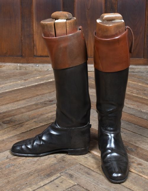 PAIR OF EDWARDIAN RIDING BOOTS WITH BOOT TREES - ADDITIONAL PHOTO 6