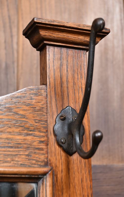 ART NOUVEAU OAK HALL STAND - ADDITIONAL PHOTO 1
