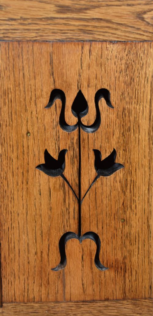 ART NOUVEAU OAK HALL STAND - ADDITIONAL PHOTO 10