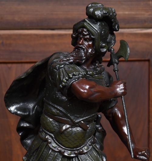PAIR OF SPELTER WARRIOR FIGURES - ADDITIONAL PHOTO 7