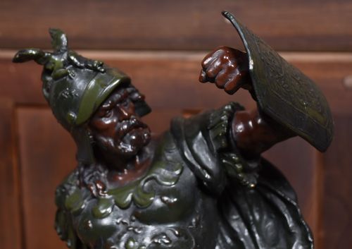 PAIR OF SPELTER WARRIOR FIGURES - ADDITIONAL PHOTO 8