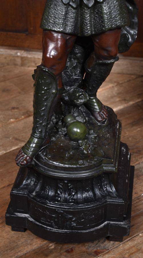 PAIR OF SPELTER WARRIOR FIGURES - ADDITIONAL PHOTO 10