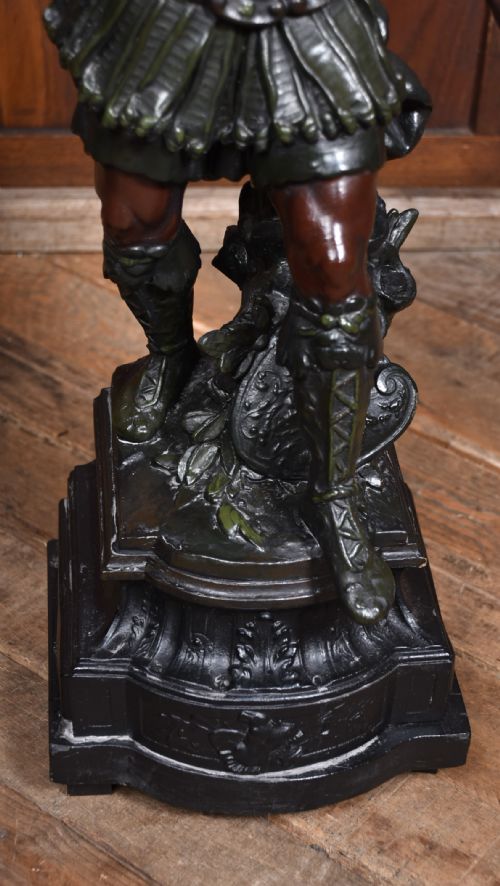 PAIR OF SPELTER WARRIOR FIGURES - ADDITIONAL PHOTO 11
