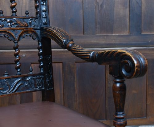 FRENCH WALNUT ARM CHAIR - ADDITIONAL PHOTO 3