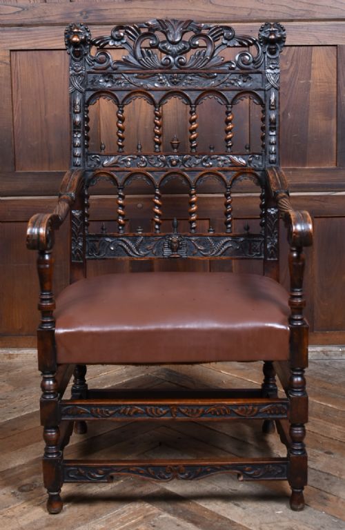 FRENCH WALNUT ARM CHAIR - ADDITIONAL PHOTO 5