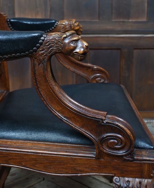 19TH CENTURY OAK ARM CHAIR - ADDITIONAL PHOTO 8