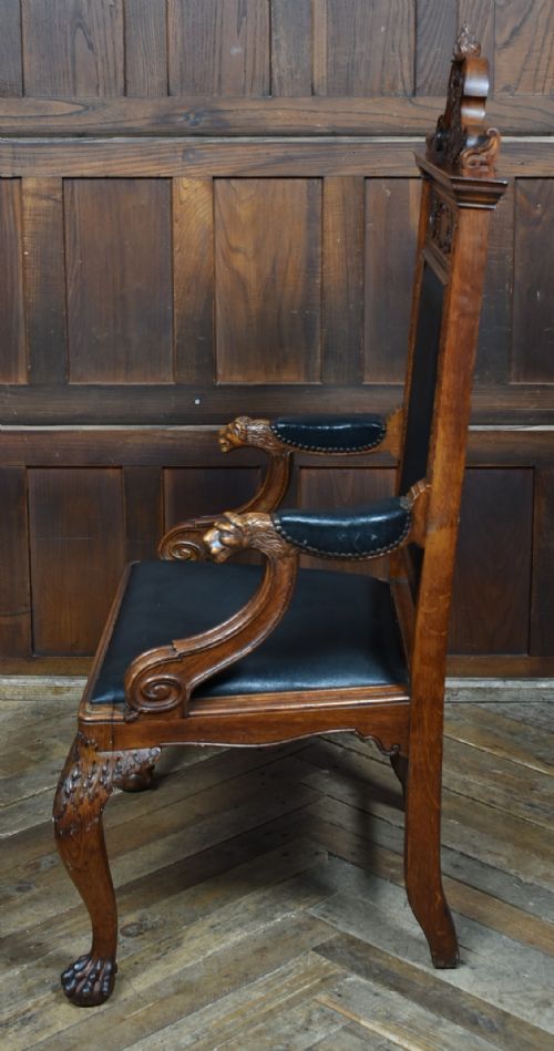 19TH CENTURY OAK ARM CHAIR - ADDITIONAL PHOTO 11