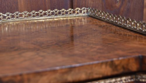 VICTORIAN BURR WALNUT PIER CABINET DISPLAY CABINET - ADDITIONAL PHOTO 3