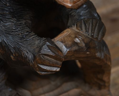 JAPANESE KIBORI KUMA HANDCARVED BEAR - ADDITIONAL PHOTO 2