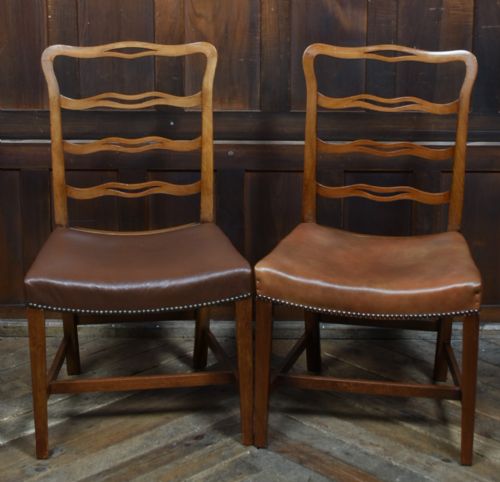 SET OF 8 EDWARDIAN LADDERBACK CHAIRS - ADDITIONAL PHOTO 4