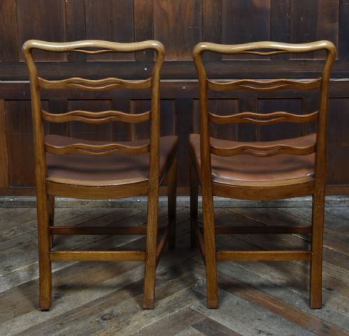 SET OF 8 EDWARDIAN LADDERBACK CHAIRS - ADDITIONAL PHOTO 9