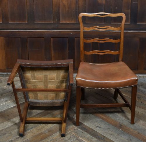 SET OF 8 EDWARDIAN LADDERBACK CHAIRS - ADDITIONAL PHOTO 11