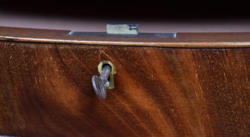 EDWARDIAN MAHOGANY BOW FRONT CHEST OF DRAWERS - ADDITIONAL PHOTO 6
