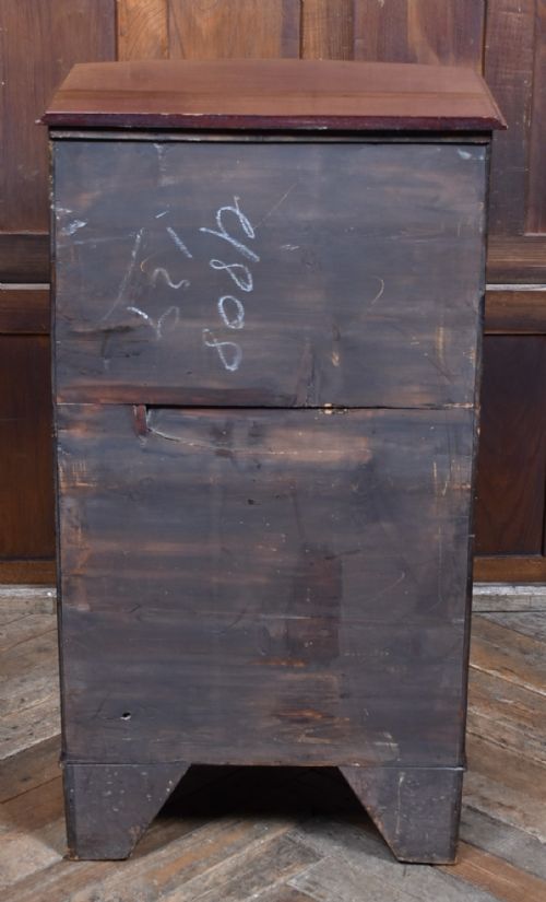 EDWARDIAN MAHOGANY BOW FRONT CHEST OF DRAWERS - ADDITIONAL PHOTO 10