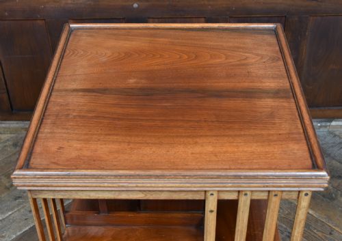 EDWARDIAN WALNUT REVOLVING BOOKCASE - ADDITIONAL PHOTO 3