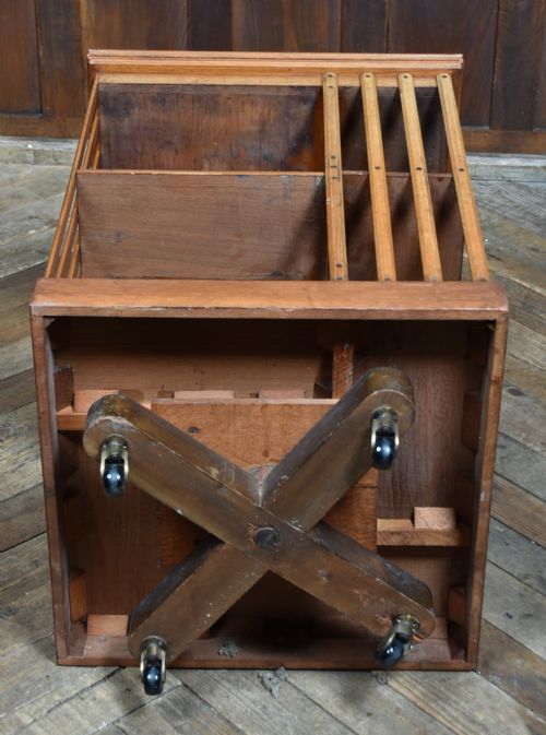 EDWARDIAN WALNUT REVOLVING BOOKCASE - ADDITIONAL PHOTO 7