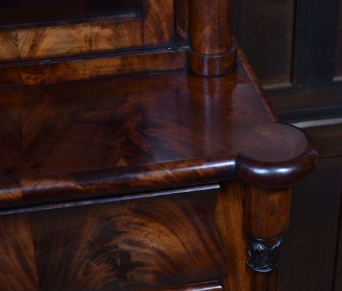 19THCENTURY FRENCH FLAME MAHOGANY BOOKCASE - ADDITIONAL PHOTO 4