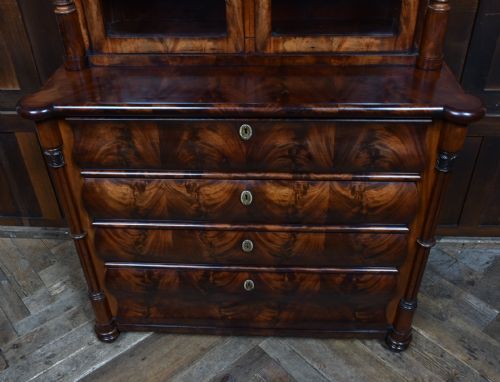 19THCENTURY FRENCH FLAME MAHOGANY BOOKCASE - ADDITIONAL PHOTO 5