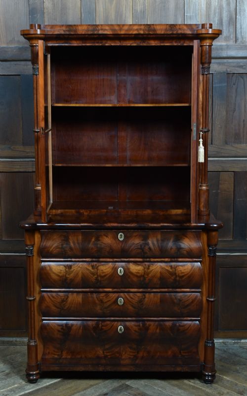 19THCENTURY FRENCH FLAME MAHOGANY BOOKCASE - ADDITIONAL PHOTO 7